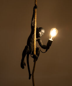 Alternative view of GLOBOSTAR® APES 01801 Μοντέρνο Κρεμαστό Φωτιστικό Οροφής με Ντουί 1 x E27 AC 220-240V IP20 - Μαύρο & Μπεζ - Μ26 x Π28 x Υ69cm