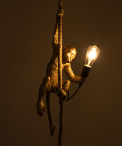 Alternative view of GLOBOSTAR® APES 01803 Μοντέρνο Κρεμαστό Φωτιστικό Οροφής με Ντουί 1 x E27 AC 220-240V IP20 - Χρυσό & Μπεζ - Μ26 x Π28 x Υ69cm