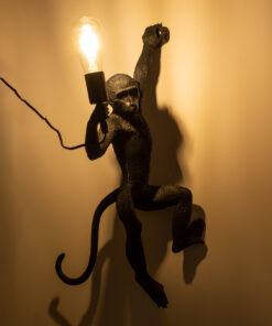 Alternative view of GLOBOSTAR® APES 01804 Μοντέρνο Φωτιστικό Τοίχου - Απλίκα με Ντουί 1 x E27 AC 220-240V IP20 - Μαύρο - Μ34 x Π31 x Υ61cm