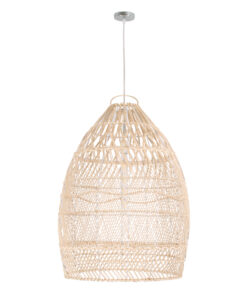 GLOBOSTAR® MALIBU 01810 Boho Κρεμαστό Φωτιστικό Οροφής με Ντουί 1 x E27 AC 220-240V IP20 - Μπεζ - Μ57 x Π57 x Υ75cm 14 01810 3 1