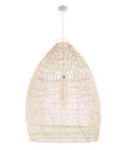 GLOBOSTAR® MALIBU 01811 Boho Κρεμαστό Φωτιστικό Οροφής με Ντουί 1 x E27 AC 220-240V IP20 - Μπεζ - Μ76 x Π76 x Υ100cm 15 01811 3 1