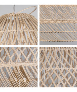 GLOBOSTAR® MALIBU 01811 Boho Κρεμαστό Φωτιστικό Οροφής με Ντουί 1 x E27 AC 220-240V IP20 - Μπεζ - Μ76 x Π76 x Υ100cm 19 01811 7