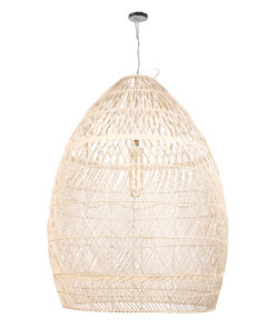 GLOBOSTAR® MALIBU 01812 Boho Κρεμαστό Φωτιστικό Οροφής με Ντουί 1 x E27 AC 220-240V IP20 - Μπεζ - Μ95 x Π95 x Υ125cm 13 01812 3 1