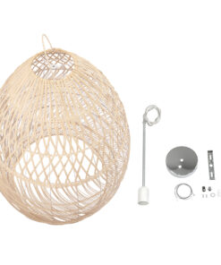 GLOBOSTAR® MALIBU 01812 Boho Κρεμαστό Φωτιστικό Οροφής με Ντουί 1 x E27 AC 220-240V IP20 - Μπεζ - Μ95 x Π95 x Υ125cm 17 01812 7