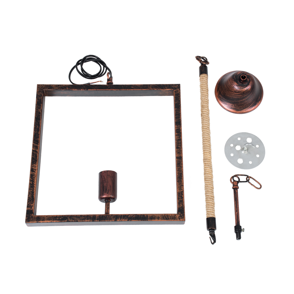 GLOBOSTAR® FRAISE 01814 Vintage Κρεμαστό Φωτιστικό Οροφής με Ντουί 1 x E27 AC 220-240V IP20 - Χάλκινο & Μπεζ - Μ32 x Π4 x Υ32cm 12 GLOBOSTAR® FRAISE 01814 Vintage Κρεμαστό Φωτιστικό Οροφής με Ντουί 1 x E27 AC 220-240V IP20 - Χάλκινο & Μπεζ - Μ32 x Π4 x Υ32cm - Image 10