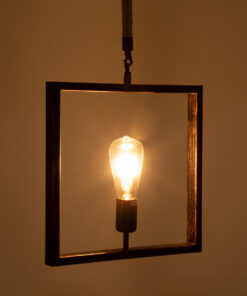 Alternative view of GLOBOSTAR® FRAISE 01814 Vintage Κρεμαστό Φωτιστικό Οροφής με Ντουί 1 x E27 AC 220-240V IP20 - Χάλκινο & Μπεζ - Μ32 x Π4 x Υ32cm