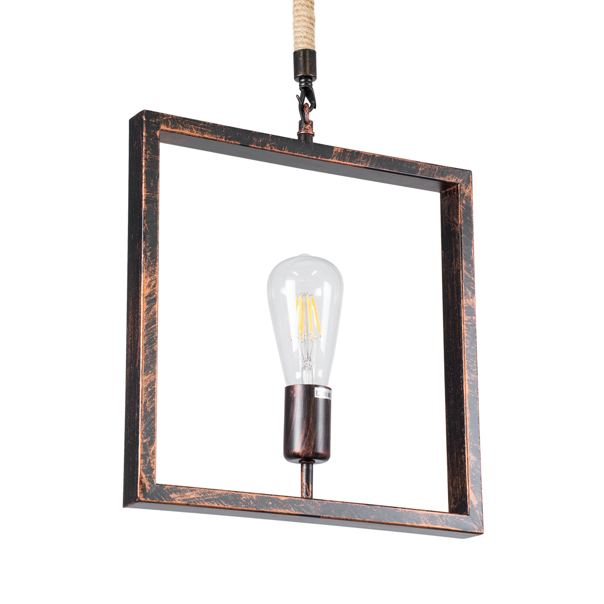 GLOBOSTAR® FRAISE 01814 Vintage Κρεμαστό Φωτιστικό Οροφής με Ντουί 1 x E27 AC 220-240V IP20 - Χάλκινο & Μπεζ - Μ32 x Π4 x Υ32cm 7 GLOBOSTAR® FRAISE 01814 Vintage Κρεμαστό Φωτιστικό Οροφής με Ντουί 1 x E27 AC 220-240V IP20 - Χάλκινο & Μπεζ - Μ32 x Π4 x Υ32cm - Image 5