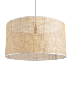 GloboStar® GLOBOSTAR® YOTTO 01822 Boho Κρεμαστό Φωτιστικό Οροφής με Ντουί 1 x E27 AC 220-240V IP20 - Μπεζ - Μ55 x Π55 x Y30cm