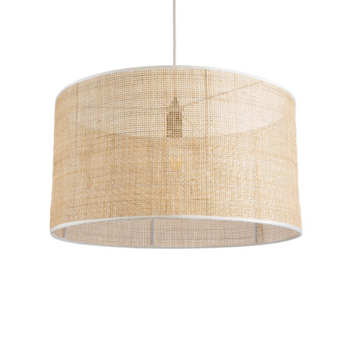 GloboStar® GLOBOSTAR® YOTTO 01822 Boho Κρεμαστό Φωτιστικό Οροφής με Ντουί 1 x E27 AC 220-240V IP20 - Μπεζ - Μ55 x Π55 x Y30cm