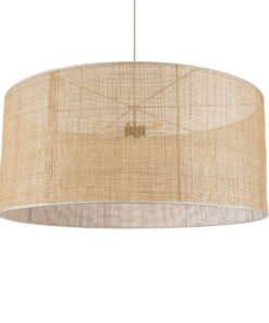 GloboStar® GLOBOSTAR® YOTTO 01823 Boho Κρεμαστό Φωτιστικό Οροφής με Ντουί 3 x E27 AC 220-240V IP20 - Μπεζ - Μ90 x Π90 x Υ40cm