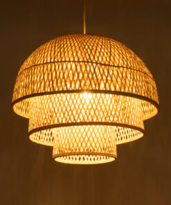 Alternative view of GLOBOSTAR® HIROKA 01836 Boho Κρεμαστό Φωτιστικό Οροφής με Ντουί 1 x E27 AC 220-240V IP20 - Μπεζ - Μ60 x Π60 x Υ50cm