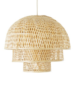 GLOBOSTAR® HIROKA 01836 Boho Κρεμαστό Φωτιστικό Οροφής με Ντουί 1 x E27 AC 220-240V IP20 - Μπεζ - Μ60 x Π60 x Υ50cm 15 01836 5