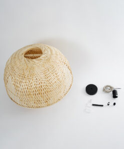 GLOBOSTAR® HIROKA 01836 Boho Κρεμαστό Φωτιστικό Οροφής με Ντουί 1 x E27 AC 220-240V IP20 - Μπεζ - Μ60 x Π60 x Υ50cm 20 01836 9