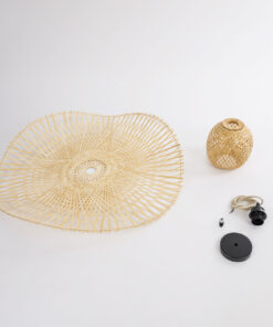 GLOBOSTAR® CINNABAR 01837 Boho Κρεμαστό Φωτιστικό Οροφής με Ντουί 1 x E27 AC 220-240V IP20 - Μπεζ - Μ75 x Π75 x Υ21cm 20 01837 10