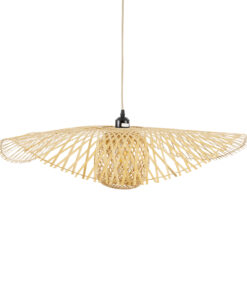GLOBOSTAR® CINNABAR 01837 Boho Κρεμαστό Φωτιστικό Οροφής με Ντουί 1 x E27 AC 220-240V IP20 - Μπεζ - Μ75 x Π75 x Υ21cm 15 01837 5