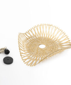 GLOBOSTAR® MELEMELE 01839 Boho Κρεμαστό Φωτιστικό Οροφής με Ντουί 1 x E27 AC 220-240V IP20 - Μπεζ - Μ35 x Π35 x Υ4cm 20 01839 10