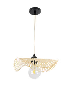 GLOBOSTAR® MELEMELE 01839 Boho Κρεμαστό Φωτιστικό Οροφής με Ντουί 1 x E27 AC 220-240V IP20 - Μπεζ - Μ35 x Π35 x Υ4cm 14 01839 4