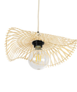 GLOBOSTAR® MELEMELE 01839 Boho Κρεμαστό Φωτιστικό Οροφής με Ντουί 1 x E27 AC 220-240V IP20 - Μπεζ - Μ35 x Π35 x Υ4cm 16 01839 6