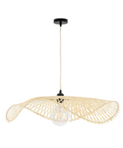 GLOBOSTAR® MELEMELE 01841 Boho Κρεμαστό Φωτιστικό Οροφής με Ντουί 1 x E27 AC 220-240V IP20 - Μπεζ - Μ75 x Π75 x Υ10cm 14 01841 4