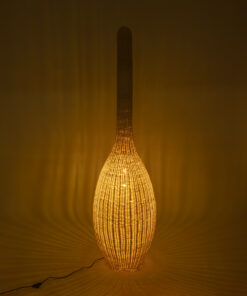 Alternative view of GloboStar® PARADIS 01846 Boho Επιδαπέδιο Φωτιστικό Μονόφωτο 1 x E27 IP20 Μπεζ Ξύλο - Μ50 x Π50 x Υ180cm