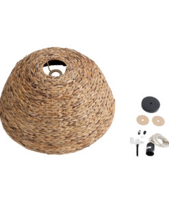 GLOBOSTAR® MANGATA 01847 Boho Κρεμαστό Φωτιστικό Οροφής με Ντουί 1 x E27 AC 220-240V IP20 - Μπεζ - Μ60 x Π60 x Υ28cm 20 01847 10