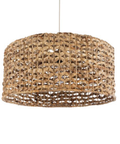 GloboStar® GLOBOSTAR® MANGATA 01849 Boho Κρεμαστό Φωτιστικό Οροφής με Ντουί 1 x E27 AC 220-240V IP20 - Μπεζ Καφέ - Μ60 x Π60 x Υ28cm