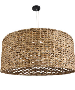 GLOBOSTAR® MANGATA 01850 Boho Κρεμαστό Φωτιστικό Οροφής με Ντουί 1 x E27 AC 220-240V IP20 - Καφέ - Μ90 x Π90 x Υ40cm 14 01850 4