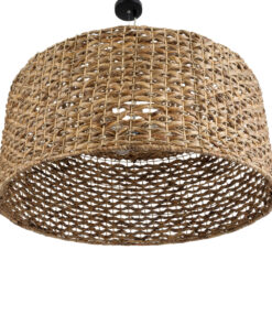 GLOBOSTAR® MANGATA 01850 Boho Κρεμαστό Φωτιστικό Οροφής με Ντουί 1 x E27 AC 220-240V IP20 - Καφέ - Μ90 x Π90 x Υ40cm 16 01850 6