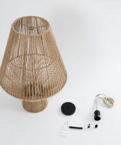 GLOBOSTAR® CAYMAN 01853 Boho Κρεμαστό Φωτιστικό Οροφής με Ντουί 1 x E27 AC 220-240V IP20 - Μπεζ - Μ40 x Π40 x Υ60cm 20 01853 10