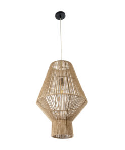 GLOBOSTAR® CAYMAN 01853 Boho Κρεμαστό Φωτιστικό Οροφής με Ντουί 1 x E27 AC 220-240V IP20 - Μπεζ - Μ40 x Π40 x Υ60cm 14 01853 4