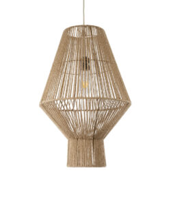 GLOBOSTAR® CAYMAN 01853 Boho Κρεμαστό Φωτιστικό Οροφής με Ντουί 1 x E27 AC 220-240V IP20 - Μπεζ - Μ40 x Π40 x Υ60cm 15 01853 5