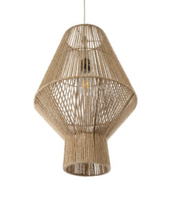 GLOBOSTAR® CAYMAN 01853 Boho Κρεμαστό Φωτιστικό Οροφής με Ντουί 1 x E27 AC 220-240V IP20 - Μπεζ - Μ40 x Π40 x Υ60cm 16 01853 6