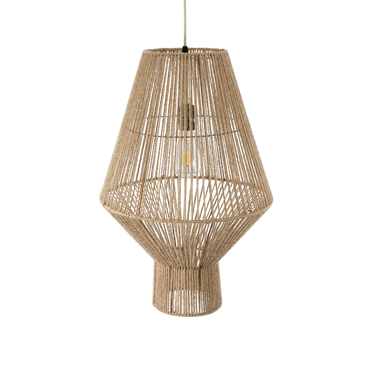 GLOBOSTAR® CAYMAN 01853 Boho Κρεμαστό Φωτιστικό Οροφής με Ντουί 1 x E27 AC 220-240V IP20 - Μπεζ - Μ40 x Π40 x Υ60cm 8 GLOBOSTAR® CAYMAN 01853 Boho Κρεμαστό Φωτιστικό Οροφής με Ντουί 1 x E27 AC 220-240V IP20 - Μπεζ - Μ40 x Π40 x Υ60cm - Image 6