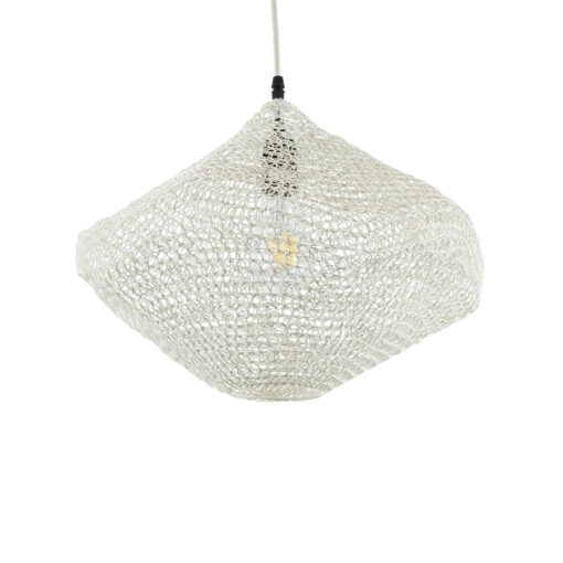 GloboStar® GLOBOSTAR® KENTUCKY 01862 Vintage Κρεμαστό Φωτιστικό Οροφής με Ντουί 1 x E27 AC 220-240V IP20 - Μπεζ - Μ40 x Π40 x Υ30cm