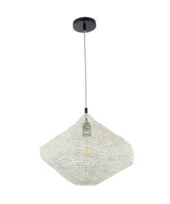 GLOBOSTAR® KENTUCKY 01862 Vintage Κρεμαστό Φωτιστικό Οροφής με Ντουί 1 x E27 AC 220-240V IP20 - Μπεζ - Μ40 x Π40 x Υ30cm 14 01862 4