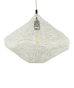 GLOBOSTAR® KENTUCKY 01862 Vintage Κρεμαστό Φωτιστικό Οροφής με Ντουί 1 x E27 AC 220-240V IP20 - Μπεζ - Μ40 x Π40 x Υ30cm 15 01862 5