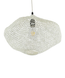 GLOBOSTAR® KENTUCKY 01862 Vintage Κρεμαστό Φωτιστικό Οροφής με Ντουί 1 x E27 AC 220-240V IP20 - Μπεζ - Μ40 x Π40 x Υ30cm 16 01862 6