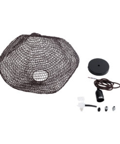 GLOBOSTAR® KENTUCKY 01863 Vintage Κρεμαστό Φωτιστικό Οροφής με Ντουί 1 x E27 AC 220-240V IP20 - Καφέ - Μ40 x Π40 x Υ30cm 21 01863 11