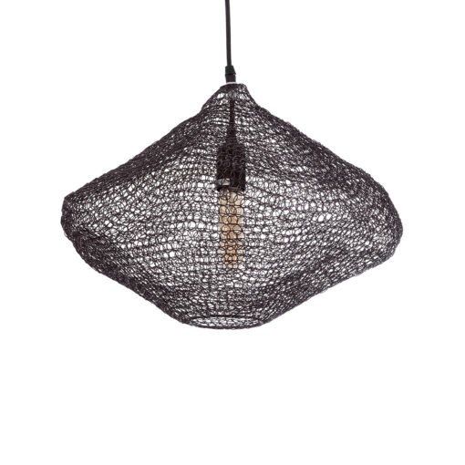 GloboStar® GLOBOSTAR® KENTUCKY 01863 Vintage Κρεμαστό Φωτιστικό Οροφής με Ντουί 1 x E27 AC 220-240V IP20 - Καφέ - Μ40 x Π40 x Υ30cm