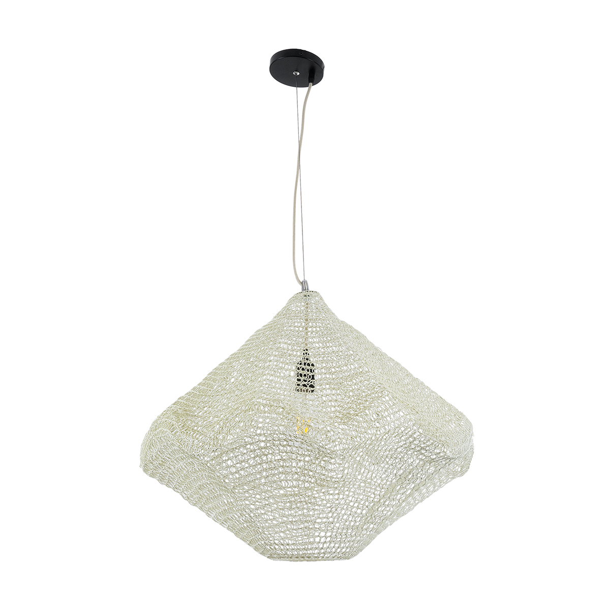 GLOBOSTAR® KENTUCKY 01865 Vintage Κρεμαστό Φωτιστικό Οροφής με Ντουί 1 x E27 AC 220-240V IP20 - Μπεζ - Μ60 x Π60 x Υ50cm 5 GLOBOSTAR® KENTUCKY 01865 Vintage Κρεμαστό Φωτιστικό Οροφής με Ντουί 1 x E27 AC 220-240V IP20 - Μπεζ - Μ60 x Π60 x Υ50cm - Image 3