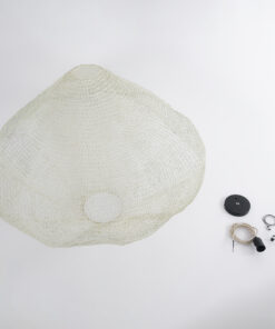 GLOBOSTAR® KENTUCKY 01868 Vintage Κρεμαστό Φωτιστικό Οροφής με Ντουί 1 x E27 AC 220-240V IP20 - Μπεζ - Μ90 x Π90 x Υ70cm 21 01868 11