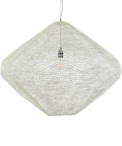 GloboStar® GLOBOSTAR® KENTUCKY 01868 Vintage Κρεμαστό Φωτιστικό Οροφής με Ντουί 1 x E27 AC 220-240V IP20 - Μπεζ - Μ90 x Π90 x Υ70cm