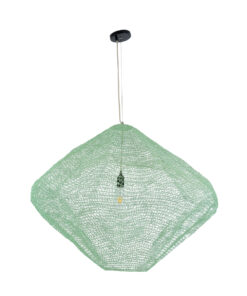 GLOBOSTAR® KENTUCKY 01870 Vintage Κρεμαστό Φωτιστικό Οροφής με Ντουί 1 x E27 AC 220-240V IP20 - Τιρκουάζ - Μ90 x Π90 x Υ70cm 14 01870 4