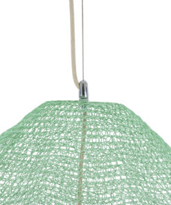 GLOBOSTAR® KENTUCKY 01870 Vintage Κρεμαστό Φωτιστικό Οροφής με Ντουί 1 x E27 AC 220-240V IP20 - Τιρκουάζ - Μ90 x Π90 x Υ70cm 18 01870 8