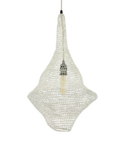 GloboStar® GLOBOSTAR® KENTUCKY 01871 Vintage Κρεμαστό Φωτιστικό Οροφής με Ντουί 1 x E27 AC 220-240V IP20 - Μπεζ - Μ35 x Π35 x Υ60cm