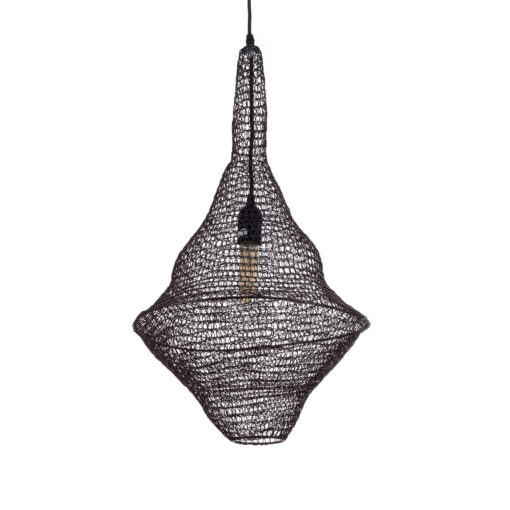 GloboStar® GLOBOSTAR® KENTUCKY 01872 Vintage Κρεμαστό Φωτιστικό Οροφής με Ντουί 1 x E27 AC 220-240V IP20 - Καφέ - Μ35 x Π35 x Υ60cm