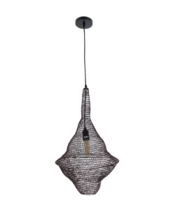 GLOBOSTAR® KENTUCKY 01872 Vintage Κρεμαστό Φωτιστικό Οροφής με Ντουί 1 x E27 AC 220-240V IP20 - Καφέ - Μ35 x Π35 x Υ60cm 15 01872 4