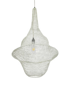 GLOBOSTAR® KENTUCKY 01874 Vintage Κρεμαστό Φωτιστικό Οροφής με Ντουί 1 x E27 AC 220-240V IP20 - Μπεζ - Μ50 x Π50 x Υ90cm 16 01874 6