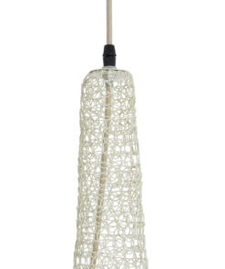 GLOBOSTAR® KENTUCKY 01874 Vintage Κρεμαστό Φωτιστικό Οροφής με Ντουί 1 x E27 AC 220-240V IP20 - Μπεζ - Μ50 x Π50 x Υ90cm 18 01874 8