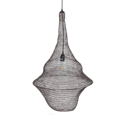 GloboStar® GLOBOSTAR® KENTUCKY 01875 Vintage Κρεμαστό Φωτιστικό Οροφής με Ντουί 1 x E27 AC 220-240V IP20 - Καφέ - Μ50 x Π50 x Υ90cm